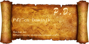 Pócs Dominik névjegykártya