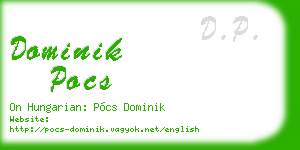 dominik pocs business card