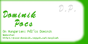 dominik pocs business card